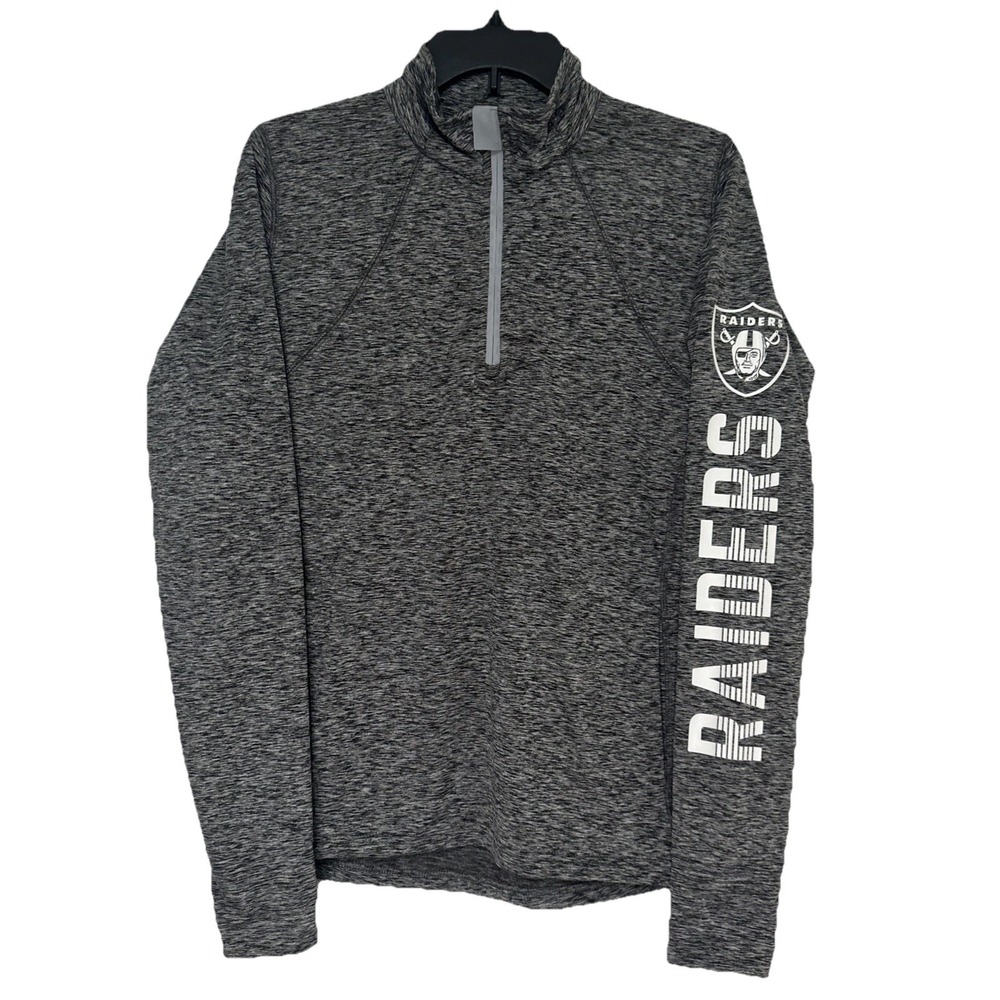 NFL Women's‎ 1/4-Zip Pull-Over Microfleece Lined Jacket Raiders Woman's Medium